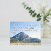 Ik zal mijn ogen opheffen - Christelijke Kunst Ans Feestdagenkaart (Staand voorkant)