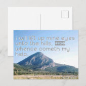 Ik zal mijn ogen opheffen - Christelijke Kunst Ans Feestdagenkaart (Voorkant / Achterkant)