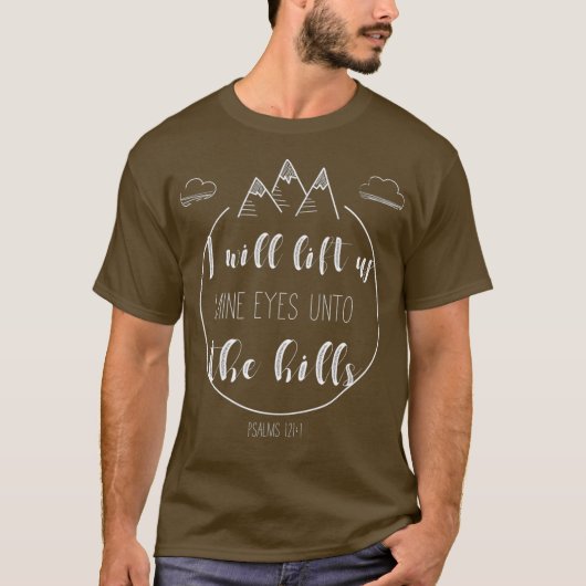 Ik zal mijn ogen opheffen op het T-shirt van de he (Voorkant)