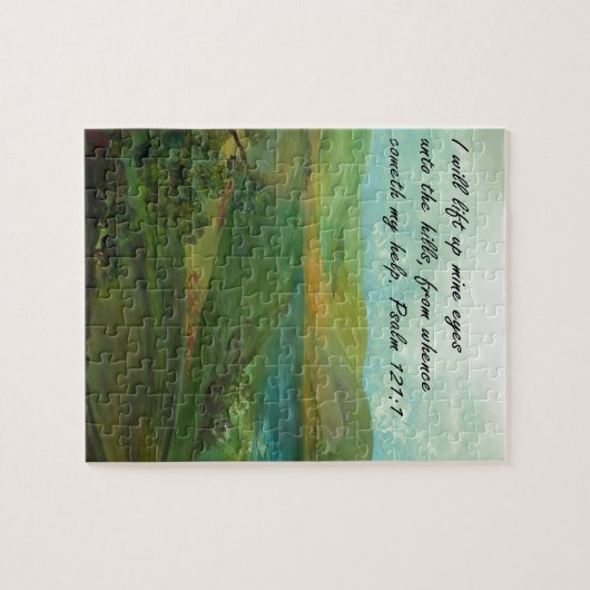 Ik zal mijn ogen optillen legpuzzel (Horizontaal)