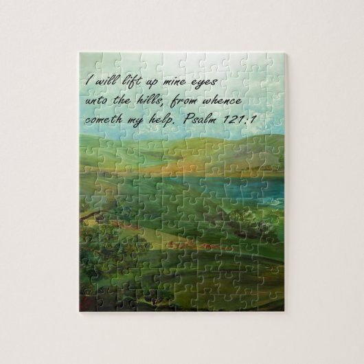 Ik zal mijn ogen optillen legpuzzel (Verticaal)