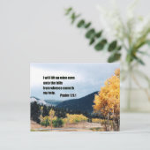 Ik zal mijn ogen optillen naar de heuvels... briefkaart (Staand voorkant)