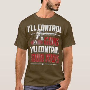 Ik zal Mijn Pistolen controleren u uw Kinderen con T-shirt