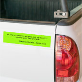 Ik zal mijn vrijheid behouden, mijn pistolen, en.. bumpersticker (Op Truck)