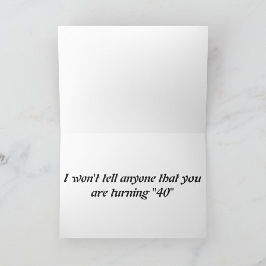 IK ZAL NIEMAND VERTELLEN DAT JE DRAAIT ***40 *** S KAART (Binnen)