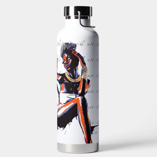 "Ik zal niet bezinken!" - Waterfles (Links)