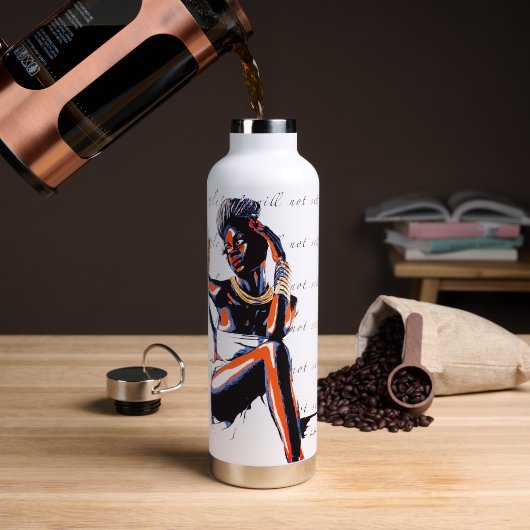 "Ik zal niet bezinken!" - Waterfles (Koffie)