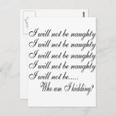 Ik zal niet eng zijn............ Wie ben ik? Briefkaart (Voorkant / Achterkant)