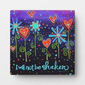 Ik zal niet geschud bloemharten inspirativiteit fotoplaat (Voorkant)