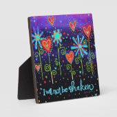 Ik zal niet geschud bloemharten inspirativiteit fotoplaat (Voorkant)