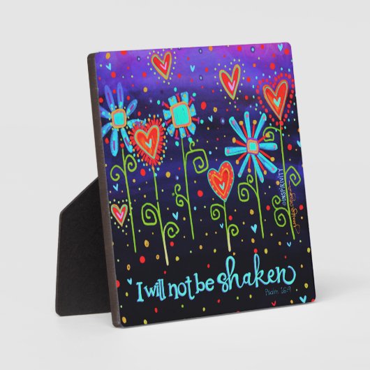 Ik zal niet geschud bloemharten inspirativiteit fotoplaat (Voorkant)