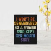 Ik zal niet herinnerd worden als een vrouw die haa kaart (Gele Bloem)