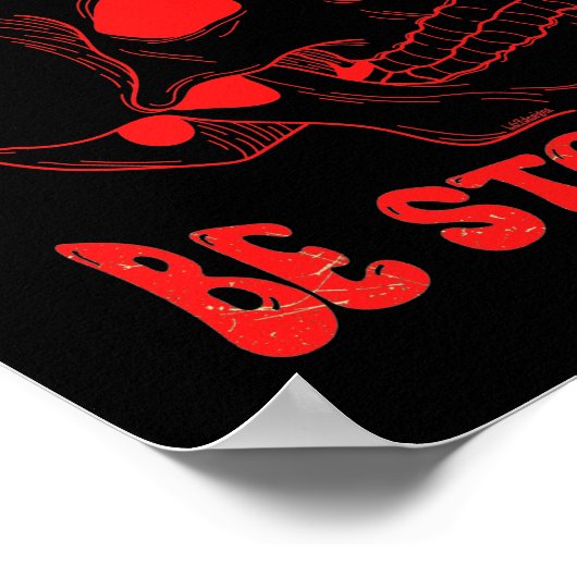 IK ZAL NIET inspirerend schedel STOPPEN Poster (Hoek)