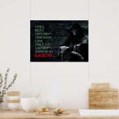 Ik zal niet Motivatie door het leven glippen Poster (Keuken)