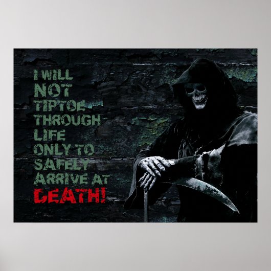 Ik zal niet Motivatie door het leven glippen Poster (Voorkant)