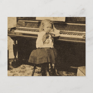 Ik zal niet nog een minuut  Stereoview oefenen Briefkaart