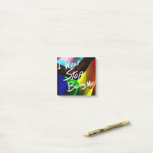 Ik zal niet ophouden mij te zijn post-it® notes (Op bureau)