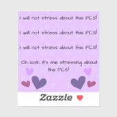 Ik zal niet over deze PCS spreken Sticker (Vel)