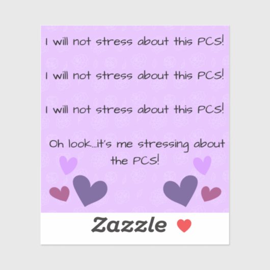 Ik zal niet over deze PCS spreken Sticker (Vel)