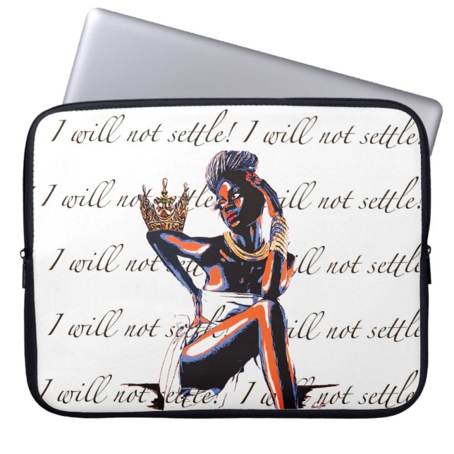 Ik zal niet Settle. - Laptop Sleeve (Voorkant)