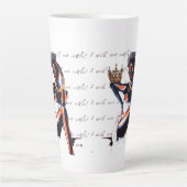 Ik zal niet Settle. -Latte Mok (Voorkant)