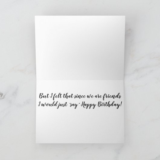 IK ZAL NIET SPELEN EN GEWOON "ZEGGEN" GELUKKIGE VE KAART (Binnen)