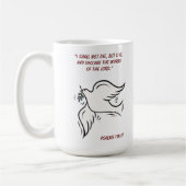 Ik zal niet sterven, maar ik woon Psalms 118 Koffiemok (Links)