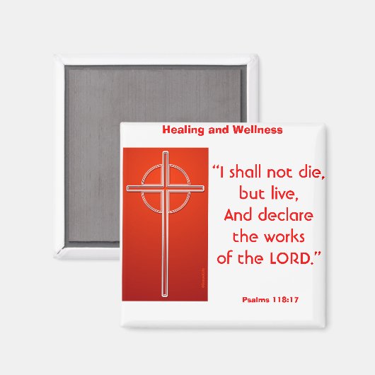 Ik zal niet sterven, maar leven magneet (Voorkant / Achterkant)