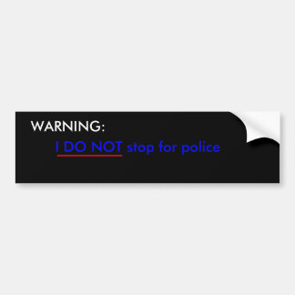 Ik zal niet stoppen bumpersticker