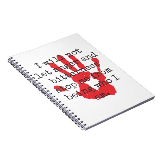 Ik zal niet toelaten dat woede en bitterheid - ins notitieboek (Rechterzijde)