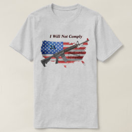 Ik zal niet voldoen aan het tweede amendement op d t-shirt