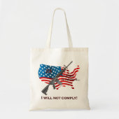 Ik zal niet voldoen aan het tweede amendement over tote bag (Voorkant)