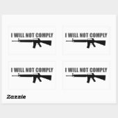 Ik zal niet voldoen rechthoekige sticker (Vel)