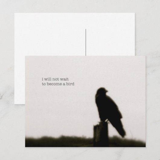 " ik zal niet wachten " briefkaart (Voorkant / Achterkant)