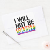 Ik zal niet zwijgen vierkante sticker (Envelop)