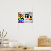 Ik zal niet zwijgend zijn - LGBTQ-rechten - Poster (Keuken)