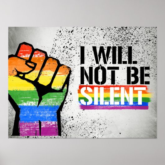 Ik zal niet zwijgend zijn - LGBTQ-rechten - Poster (Voorkant)