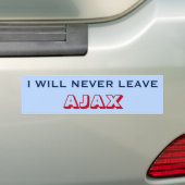 "IK ZAL NOOIT AJAX VERLATEN" (Canada) Bumpersticke Bumpersticker (Op auto)