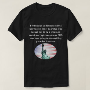 Ik zal nooit begrijpen hoe een bekende oplichter & t-shirt