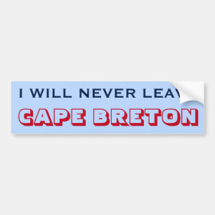 "IK ZAL NOOIT CAPE BRETON VERLATEN" (Canada) Bumpersticker