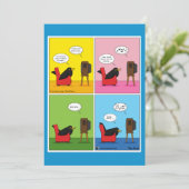 Ik zal nooit Comic slapen Bedankkaart (Staand voorkant)