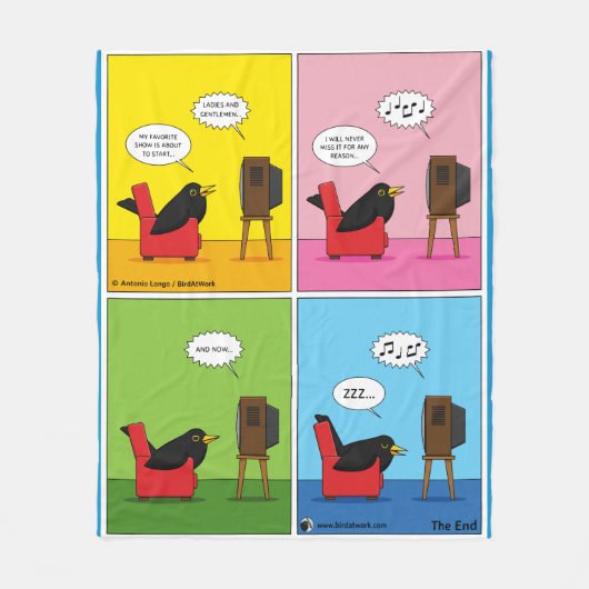 Ik zal nooit Comic slapen Fleece Deken (Voorkant)