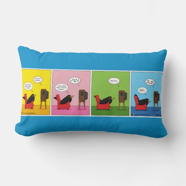 Ik zal nooit Comic slapen Kussen (Voorkant)