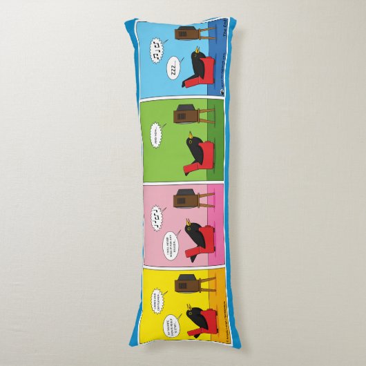 Ik zal nooit Comic slapen Lichaamskussen (Voorkant Verticaal)