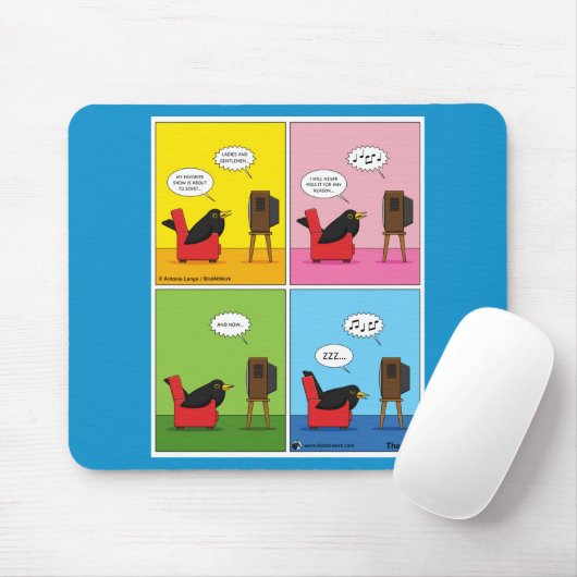 Ik zal nooit Comic slapen Muismat (Met muis)