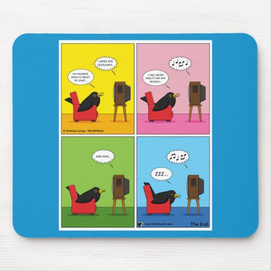 Ik zal nooit Comic slapen Muismat (Voorkant)