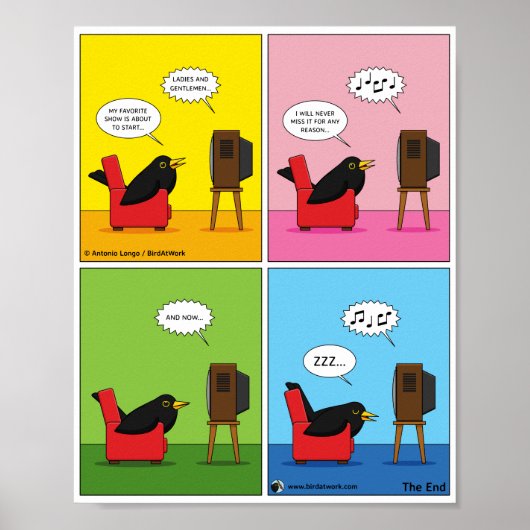 Ik zal nooit Comic slapen Poster (Voorkant)