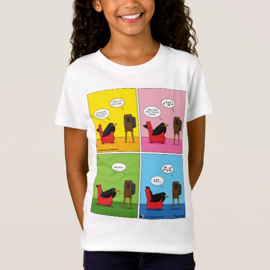 Ik zal nooit Comic slapen T-shirt (Voorkant)