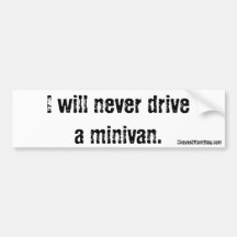 Ik Zal Nooit Een Minibusje Rijden Bumpersticker