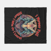 Ik zal nooit falen of ik win of ik leer! op zwart fleece deken (Voorkant (Horizontaal))